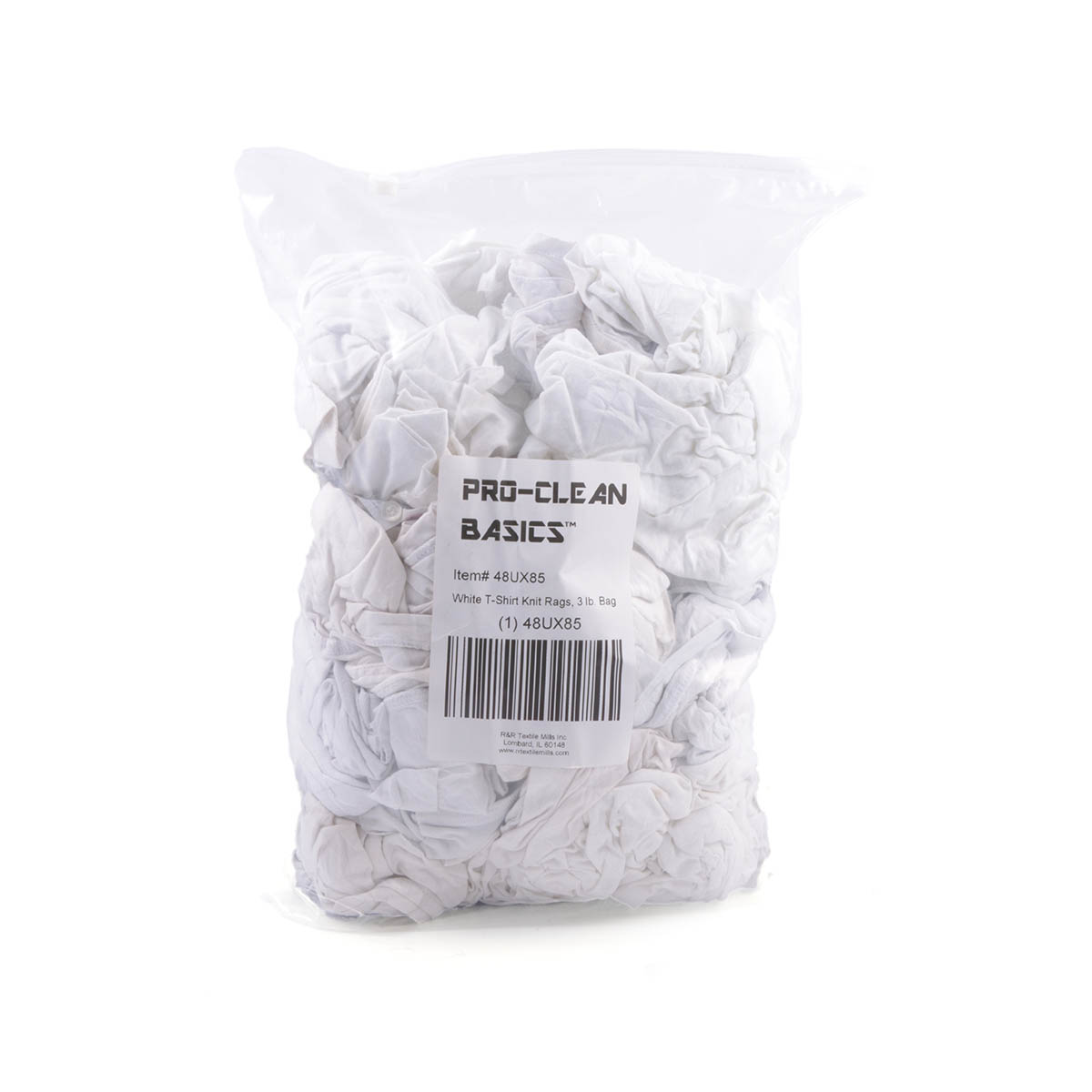 Pro-Clean Basics White T-Shirt Knits, 3lb. Bag